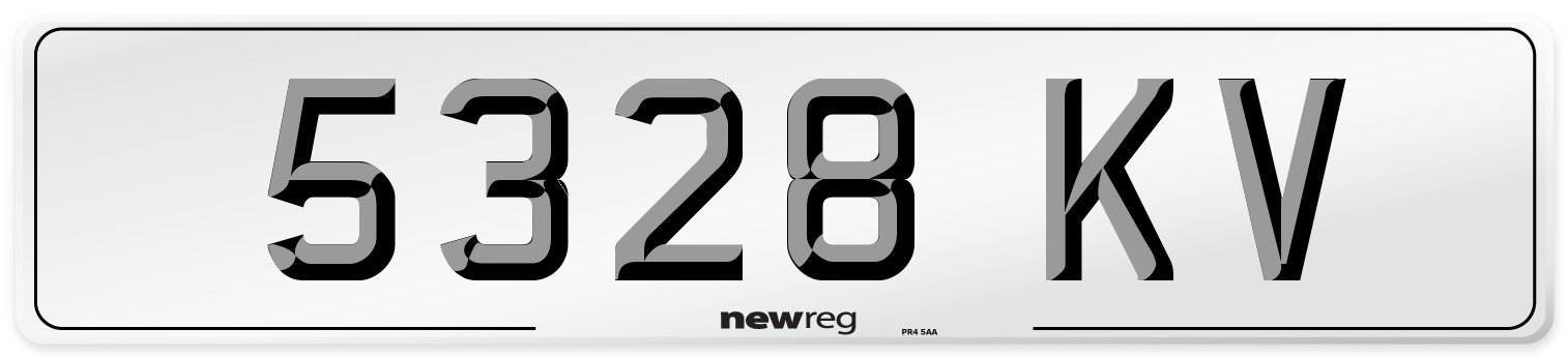 5328 KV Number Plate from New Reg